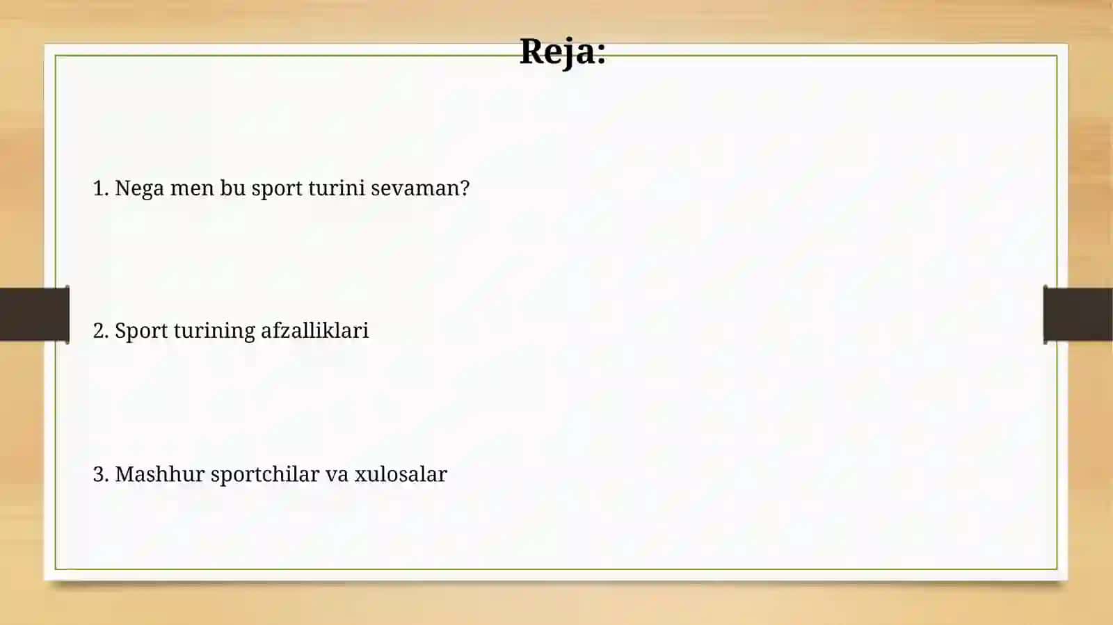 Sportning kelajagi 2