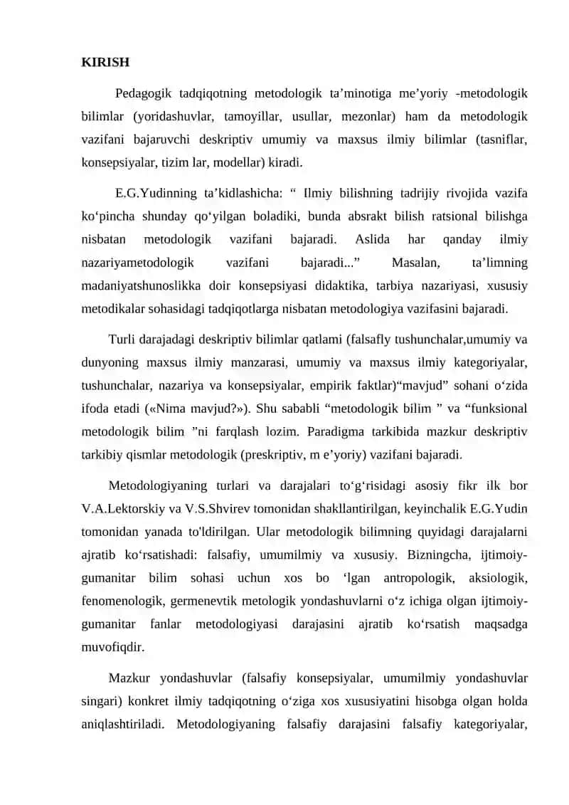 MAKTABGACHA PEDAGOGIK TADQIQOTLARNING TAMOYILLARI 2