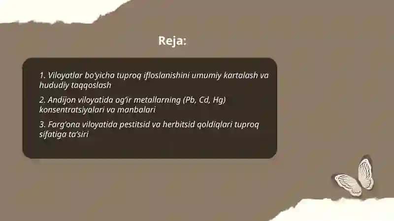 Tuproq ifloslanishi tahlili 2