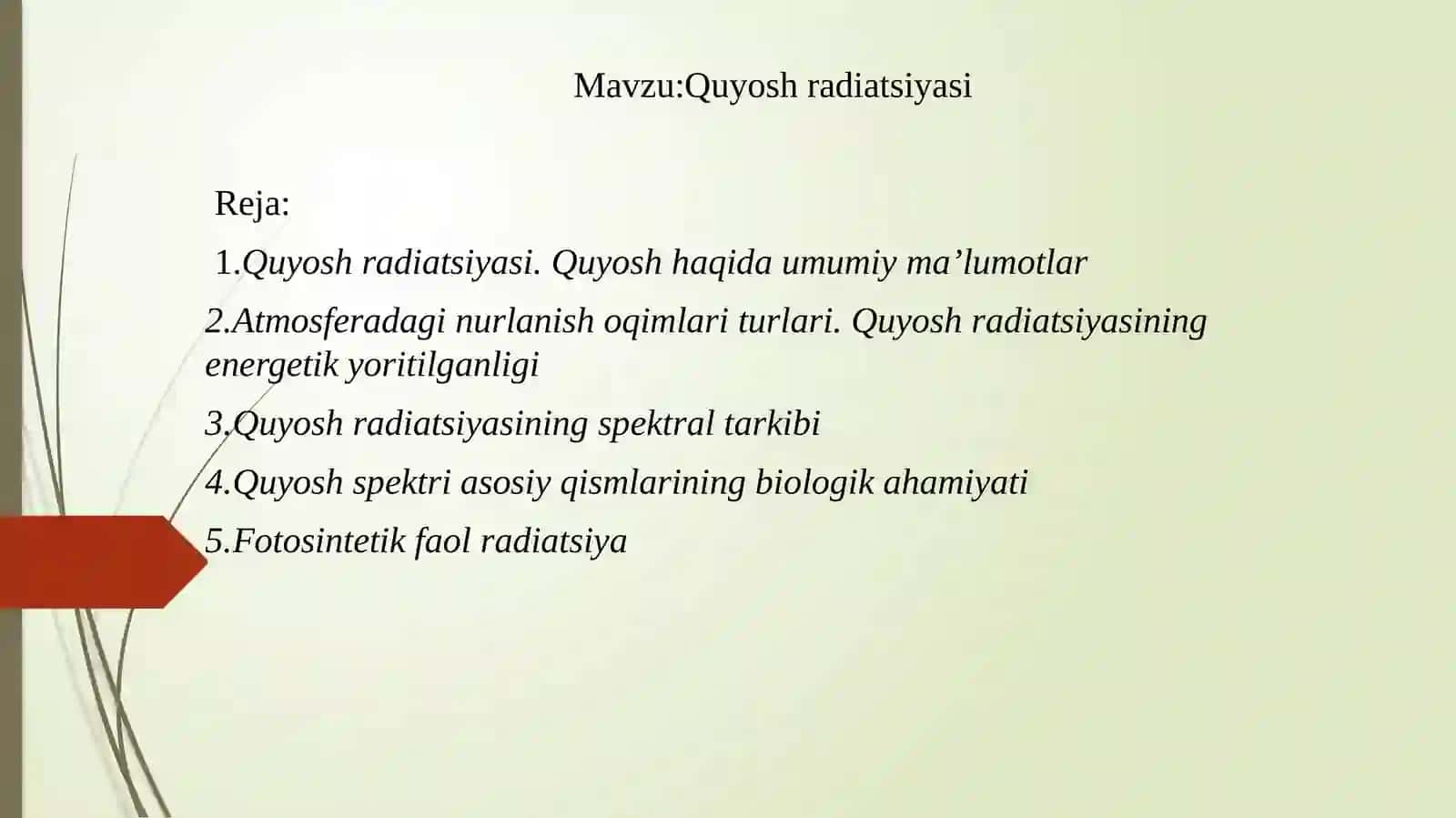 Quyosh radiatsiyasi 2