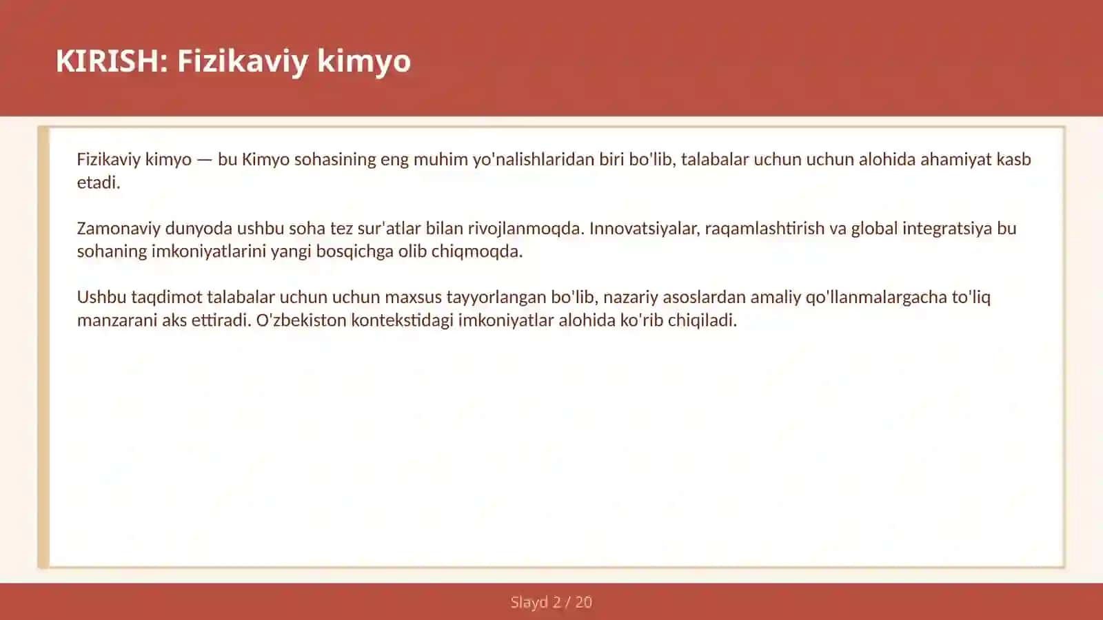 Fizikaviy kimyo 2