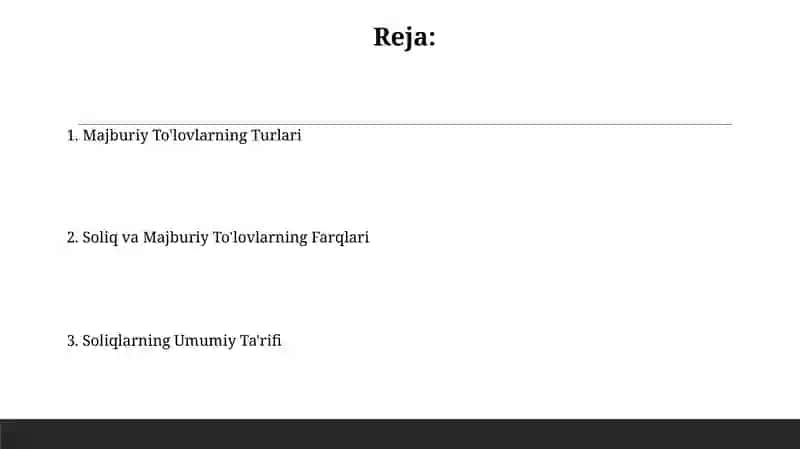 Soliqlar va boshqa majburiy toʻlovlarga umumiy tavsif 2