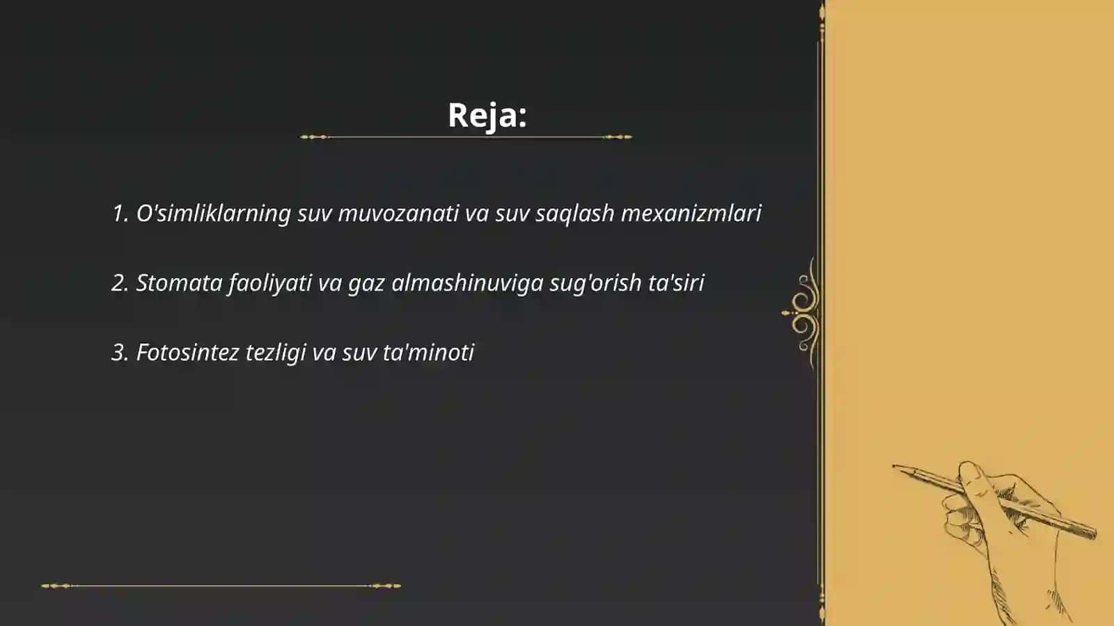 Sug'oriladigan dehqonchilikning fizologik xossalari 2