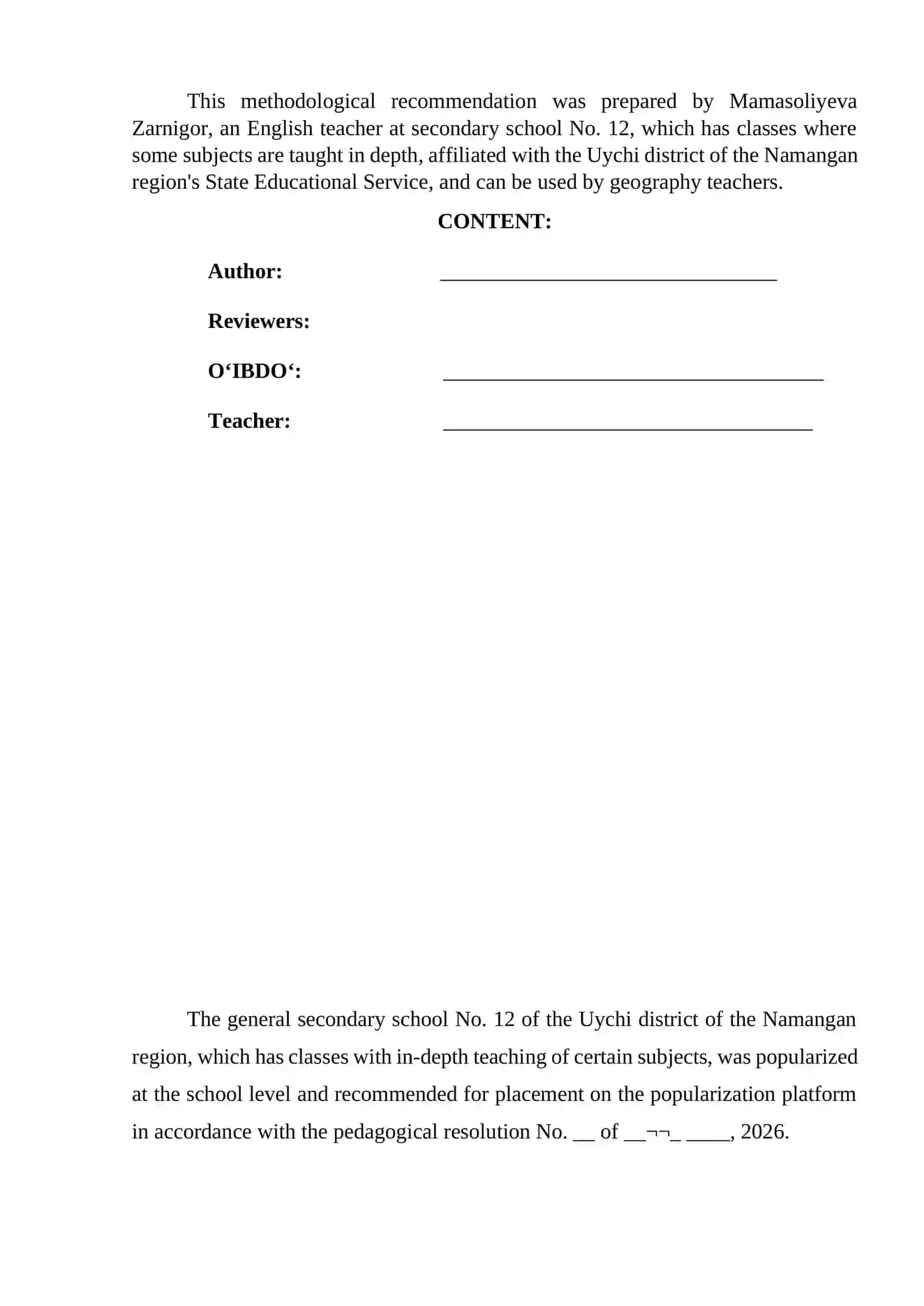 Holidaу avtivities Methodological Recommendation 2