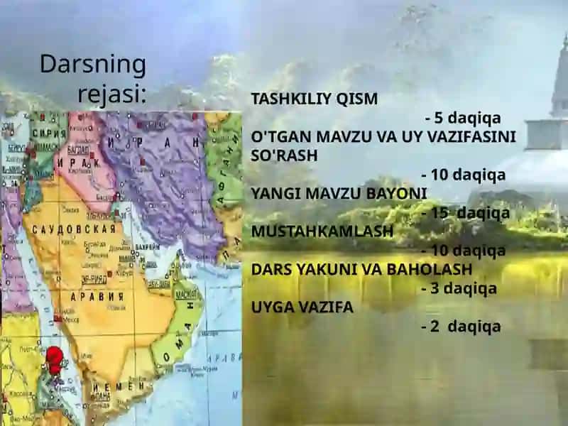 "Fors qo‘ltig‘i Arab mamlakatlari davlatlari" DARS ISHLANMA 2