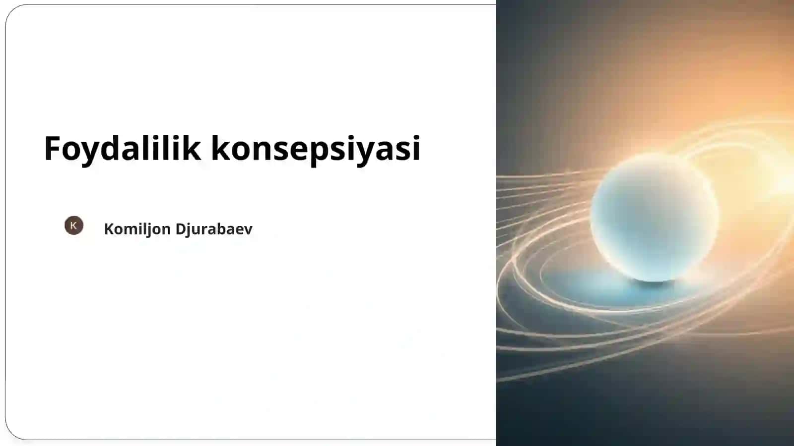 Foydalilik konsepsiyasi 2