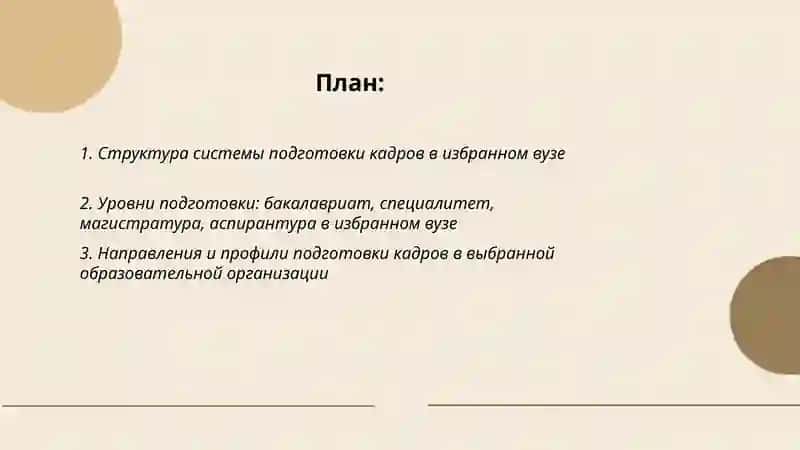 Система подготовки кадров в избранном вузе 2