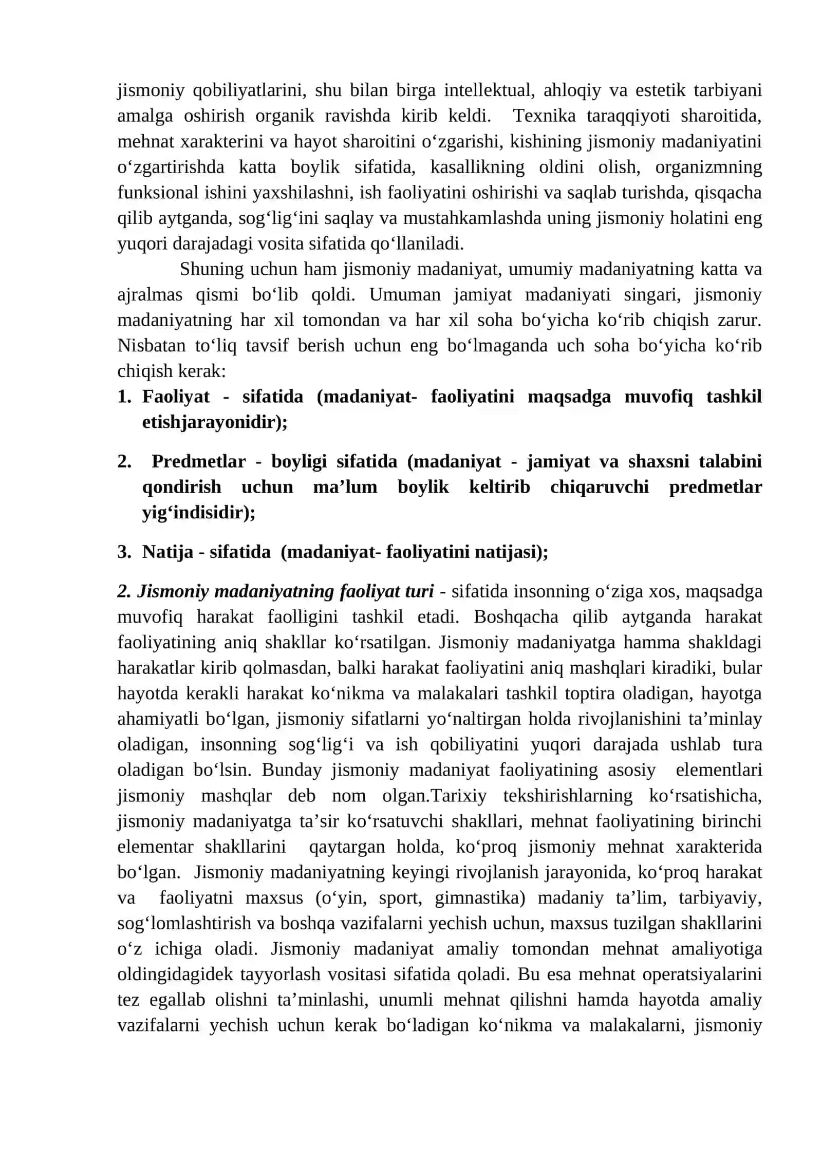 Jismoniy madaniyat nazariyasi va metodikasi 2