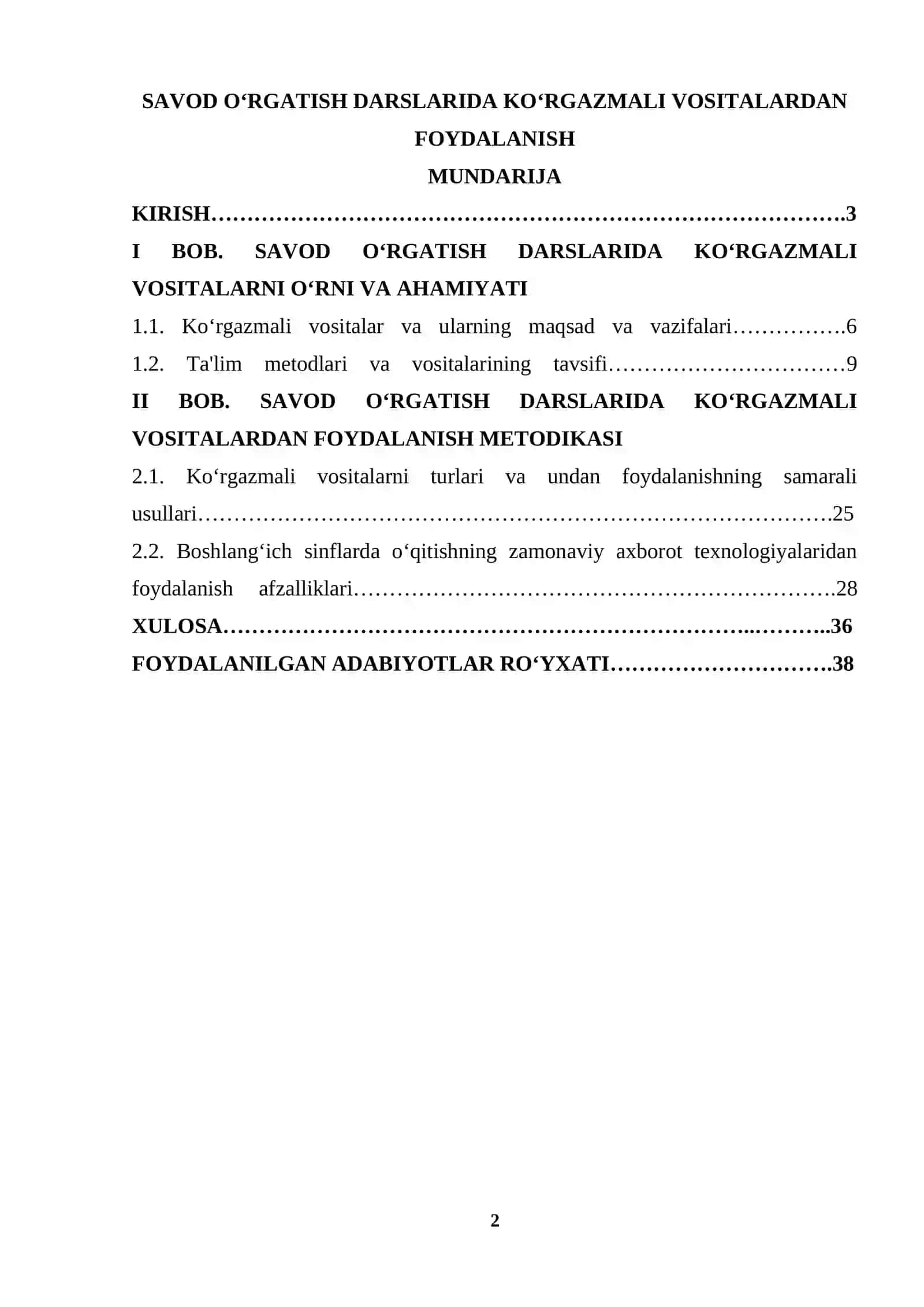 Savod o‘rgatish darslarida ko‘rgazmali vositalardan foydalanish 2