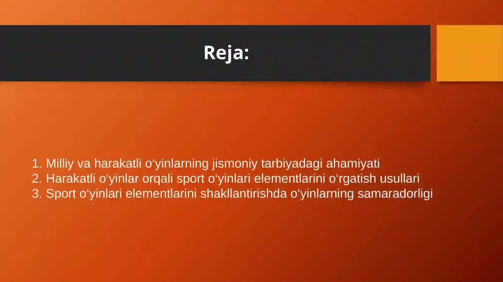 Milliy va harakatli oʻyinlar orqali sport oʻyinlari elementlarini oʻrgatish 2