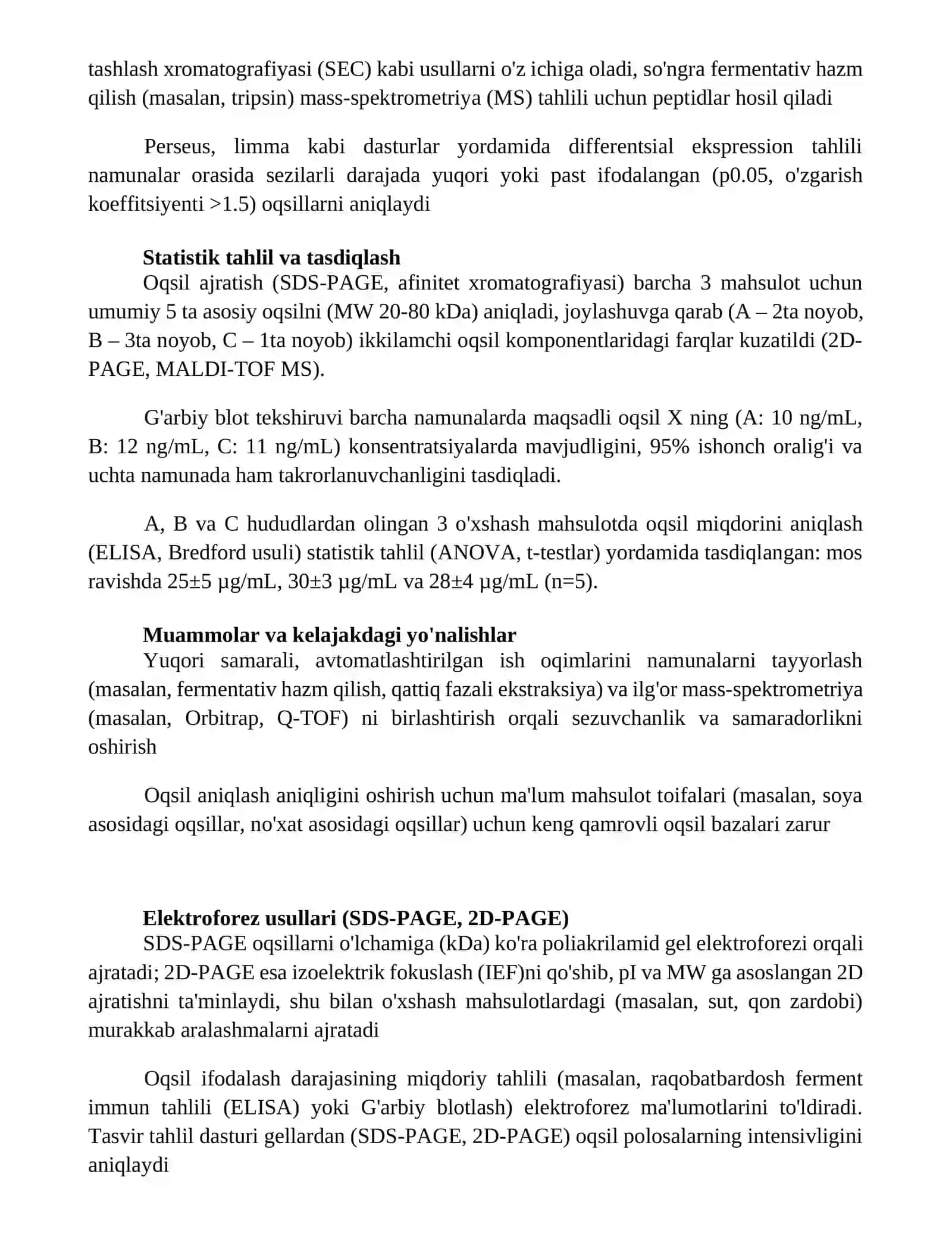 Oqsilni ajratish va indifikatsiya qilish 2