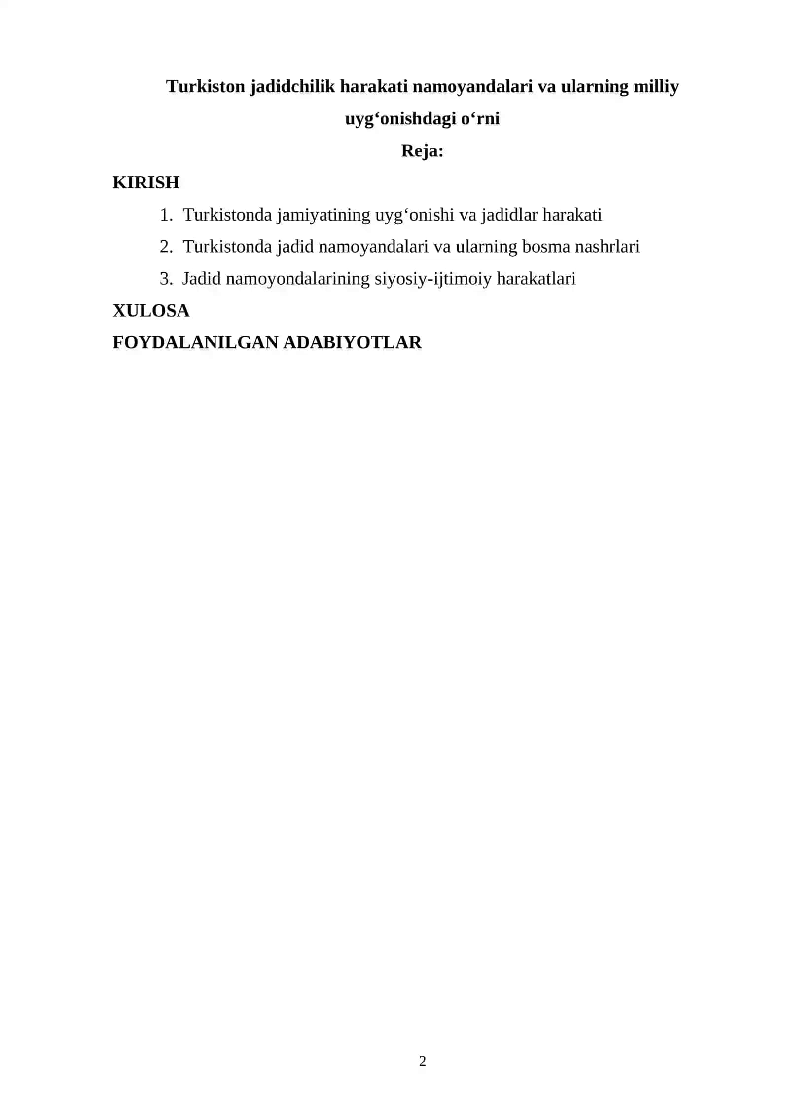 Turkiston jadidchilik harakati namoyandalari va ularning milliy uyg‘onishdagi o‘rni 2