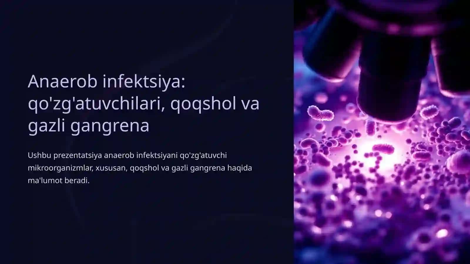 Anaerob infektsiya qo'zg'atuvchilari. Qoqshol, gazli gangrene umumiy xarakteristikasi va labarator diagnostikasi 2