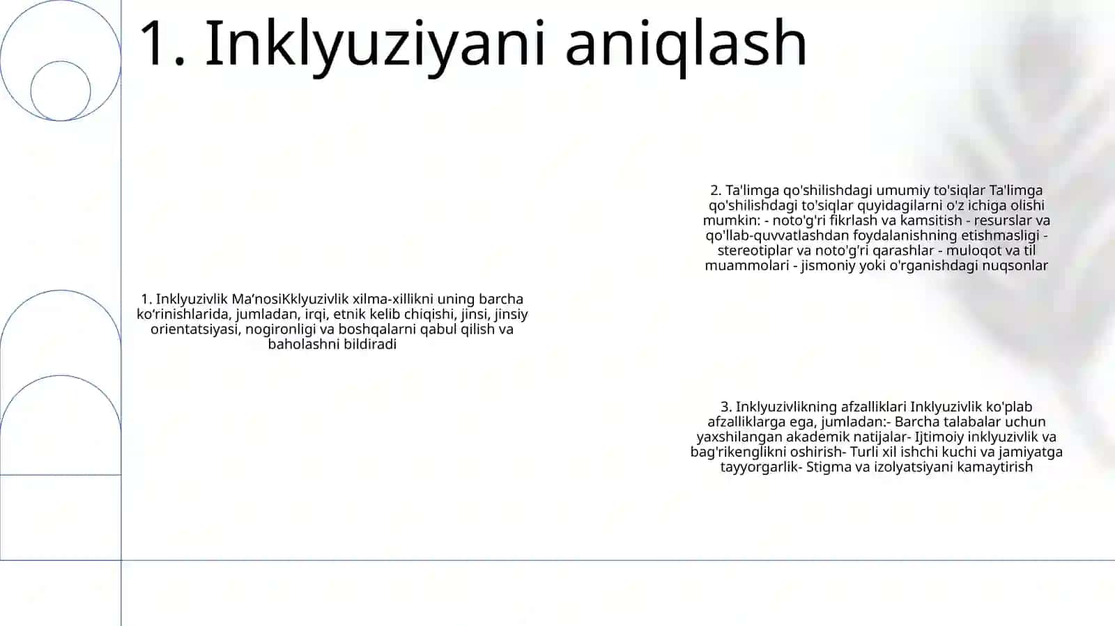 Inkuliziv Ta'limning Umumiy Masalari 2