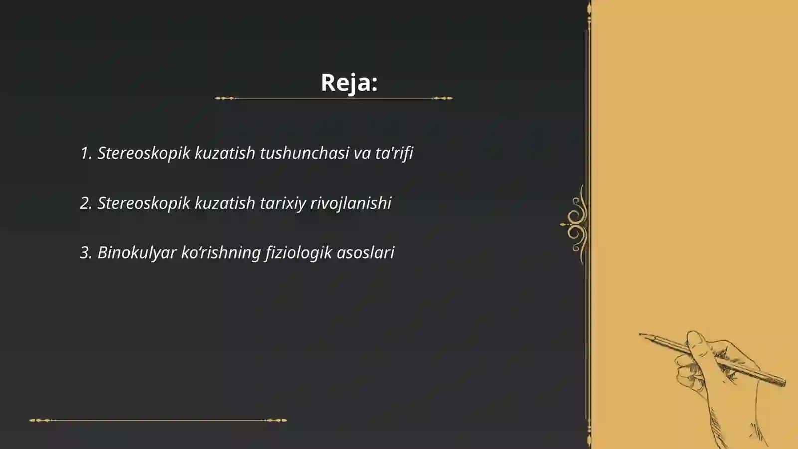 Stereoskopik kuzatish tushunchasi 2
