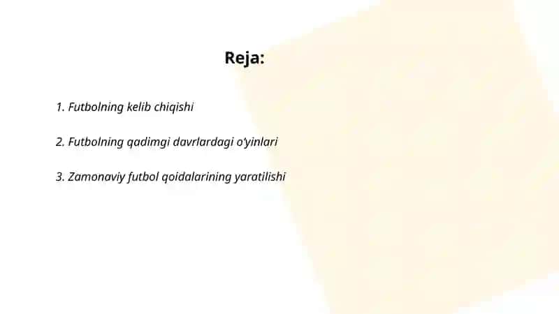 Fudbol oʻyining tarixi va rivojlanish bosqichlari 2