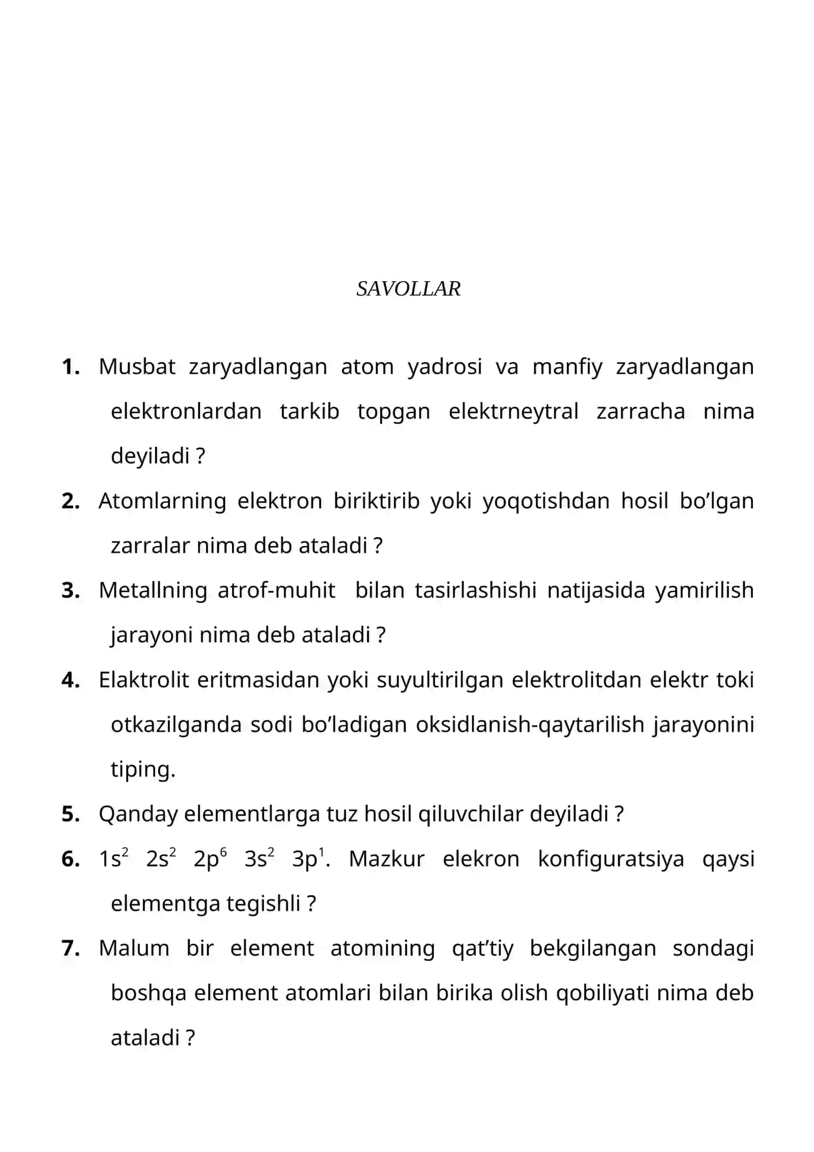 KROSSVORD KIMYO 2