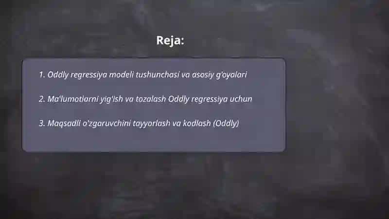 Oddly regressiya modeli 2
