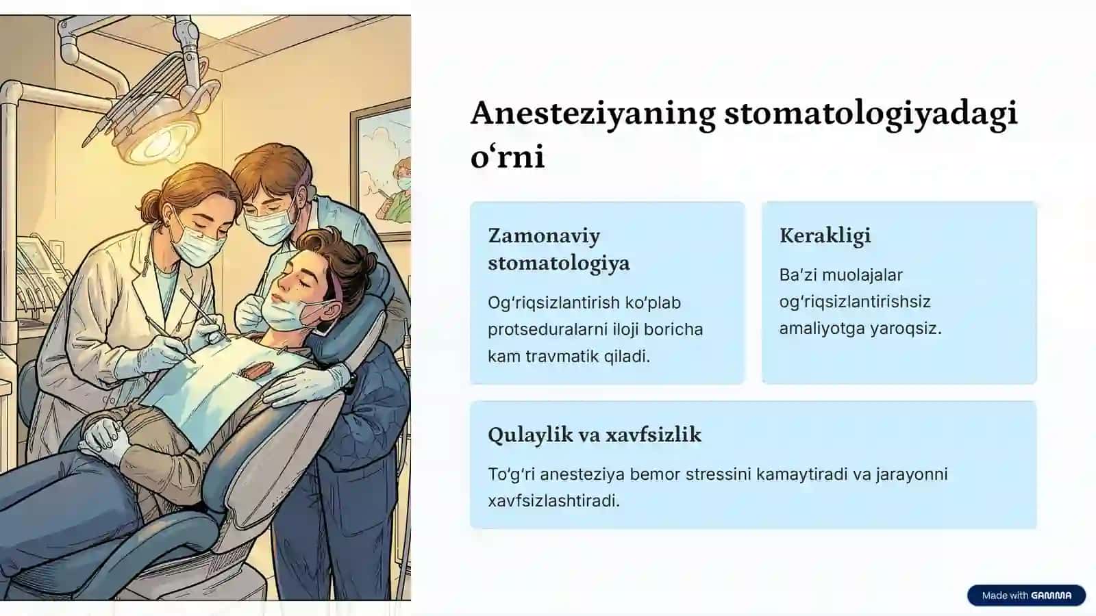 Og‘riqsizlantirish (Anesteziya) 2
