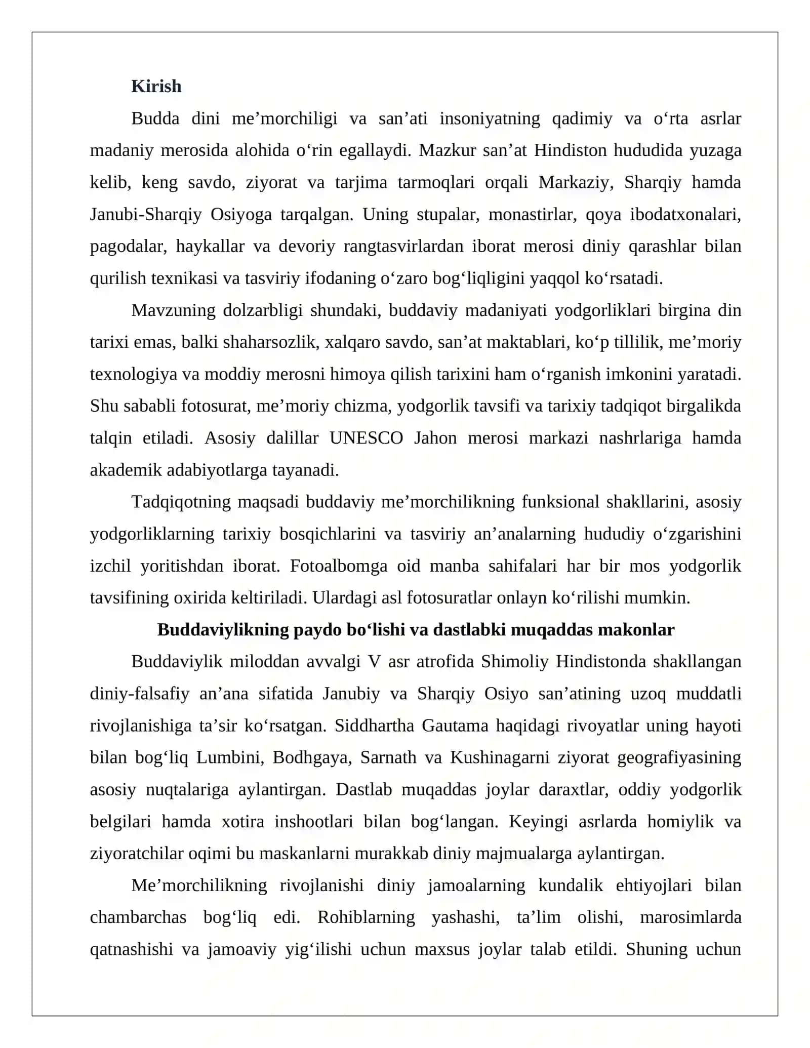 Budda dini me’morchiligi va san’ati 2