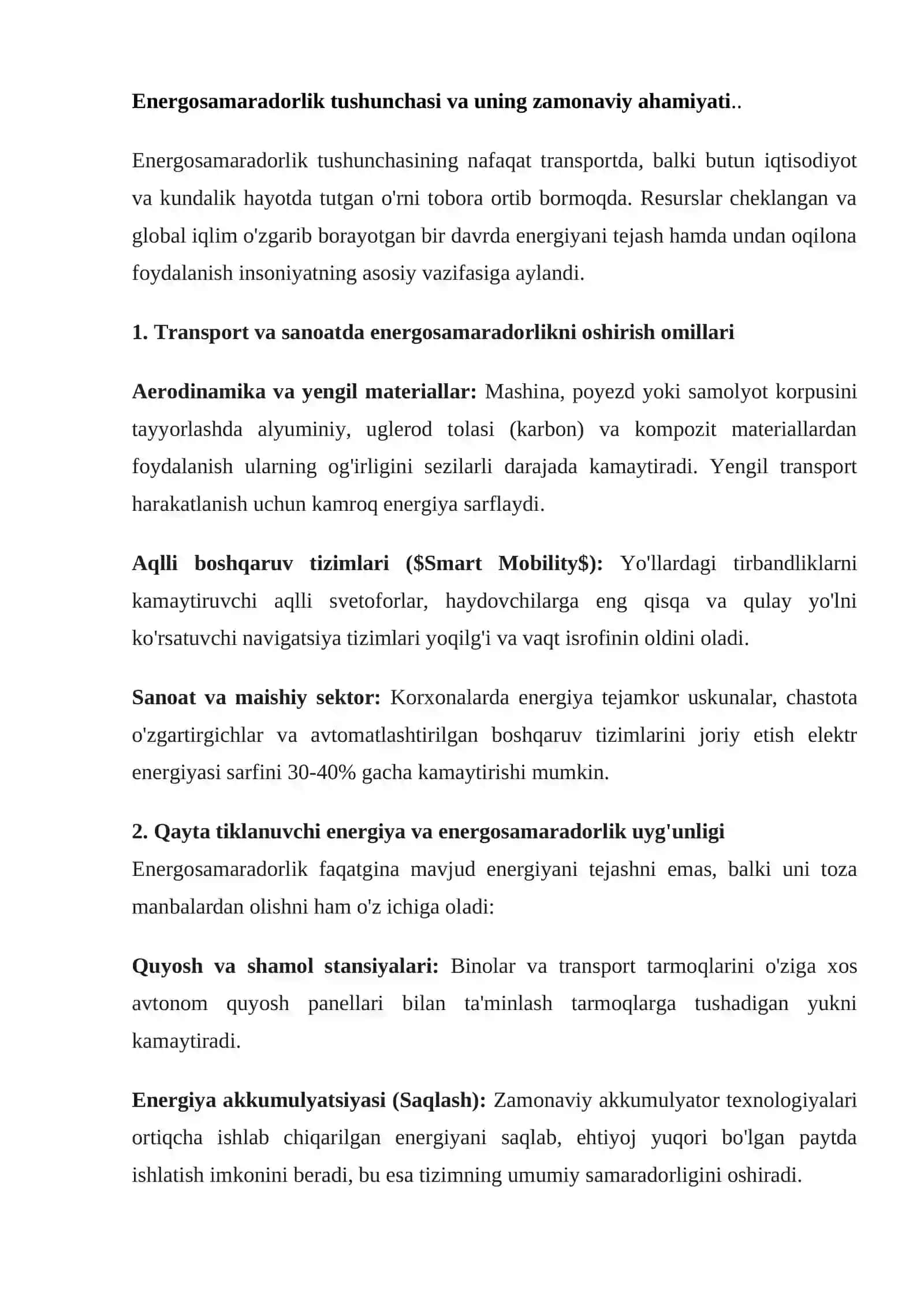 Energosamarali Uy Jihozlarining Energiya Istemoli 2