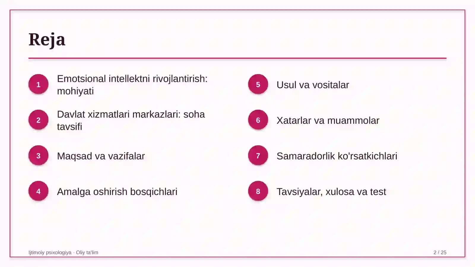 Davlat xizmatlari markazlarida emotsional intellektni rivojlantirish 2