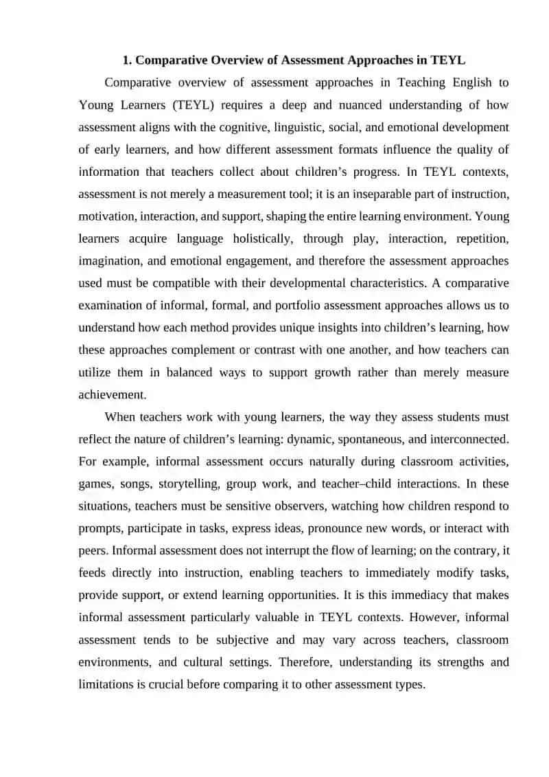 Assessment Approaches in TEYL 2