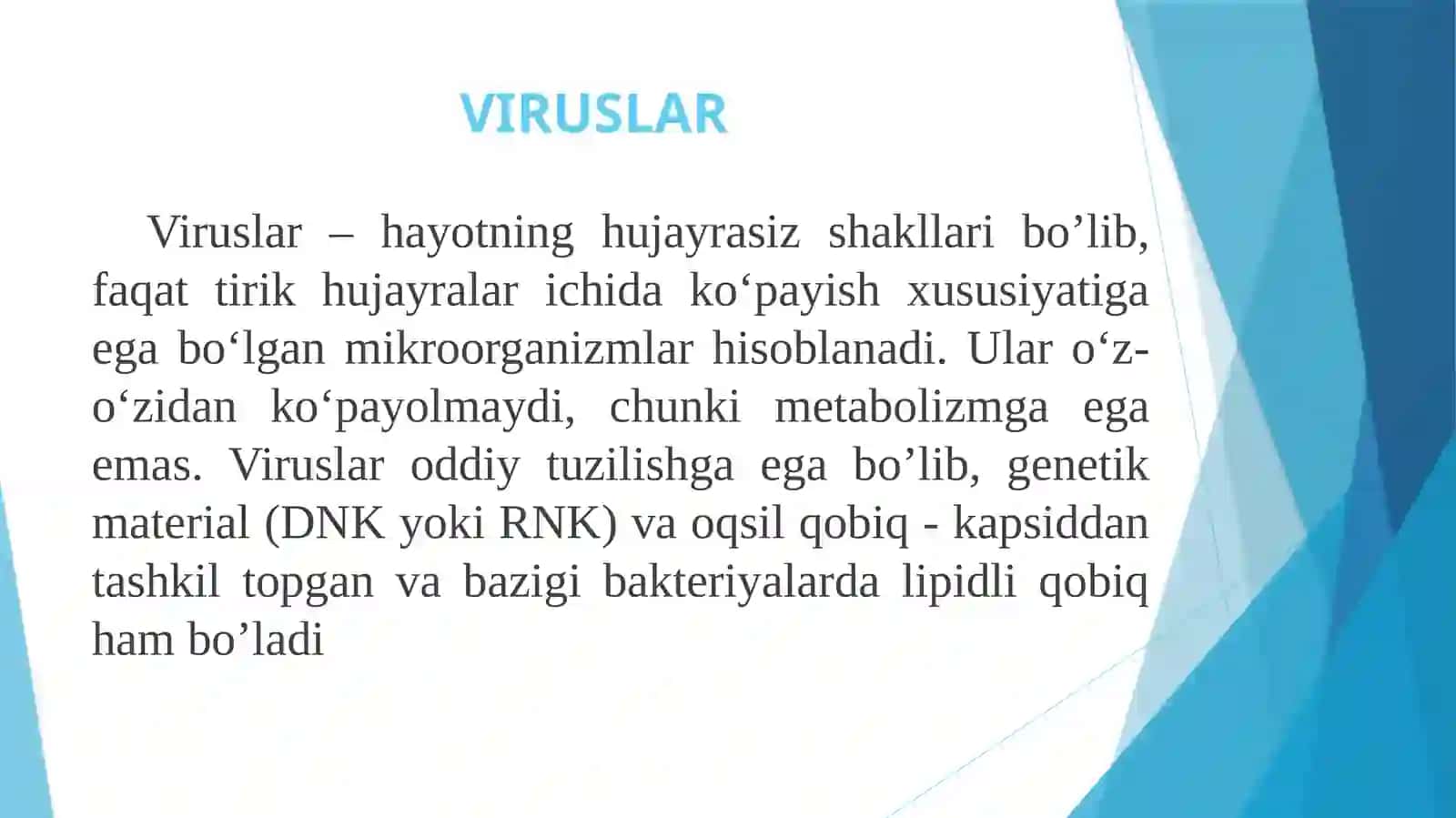 Viruslarga va o'smalarga qarshi dori vositalarni ta'sirmexanizm 2