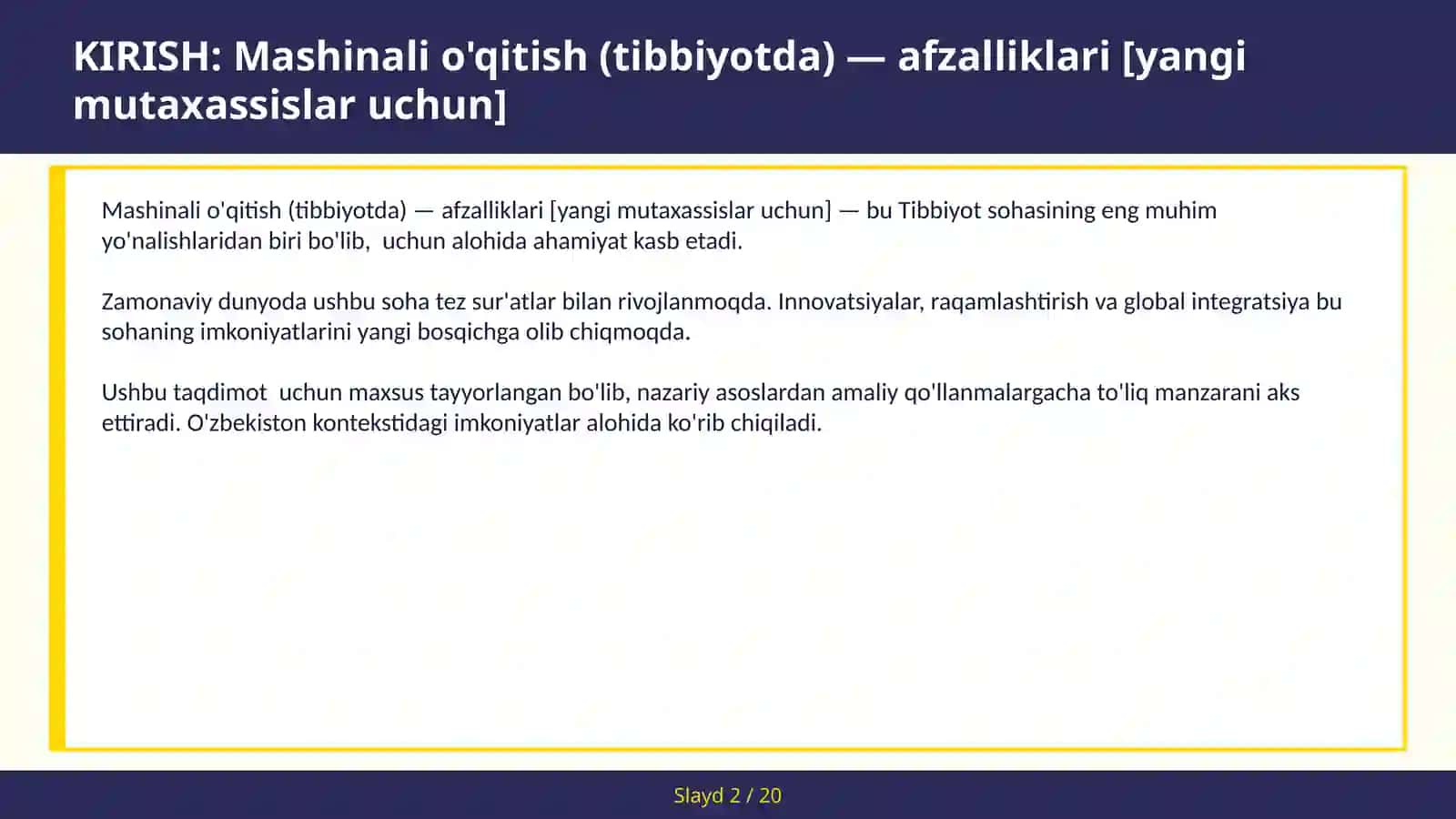 Mashinali o'qitish (tibbiyotda) — afzalliklari [yangi mutaxassislar uchun] 2