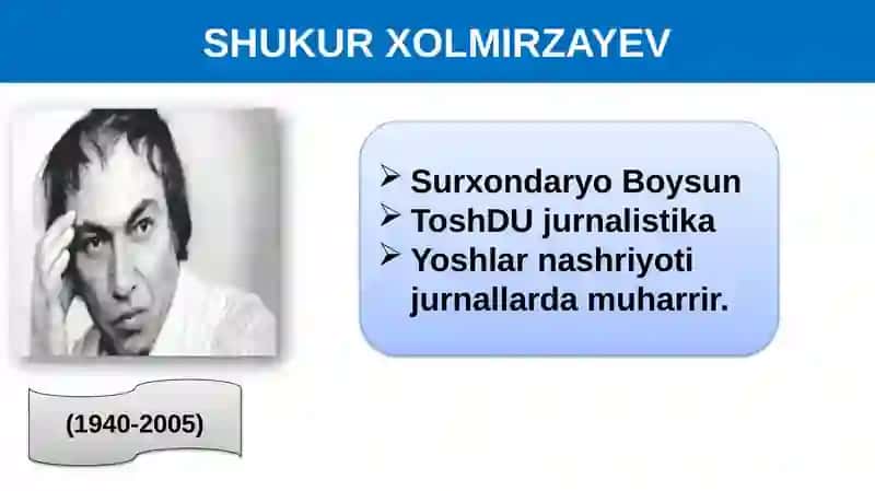 Shukur Xolmirzayev “Ot egasi” hikoyasi 2