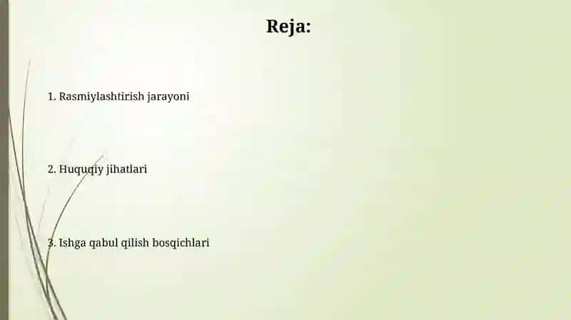 Ishga qabul qilish bosqichlari va ishga qabul qilishni rasmiylashtirish 2