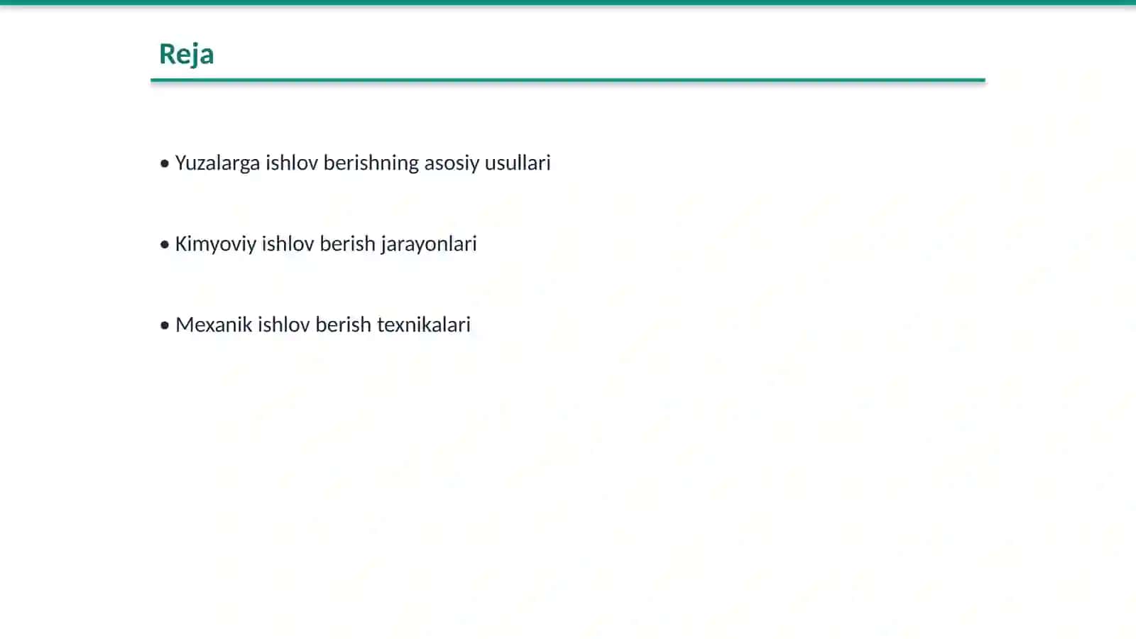 Yuzalarga ishlov berish turlari 2
