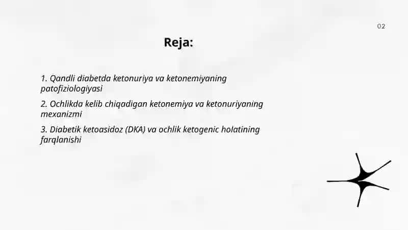 Qandli diabet va ochlikda ketonuriya va ketonemiya 2