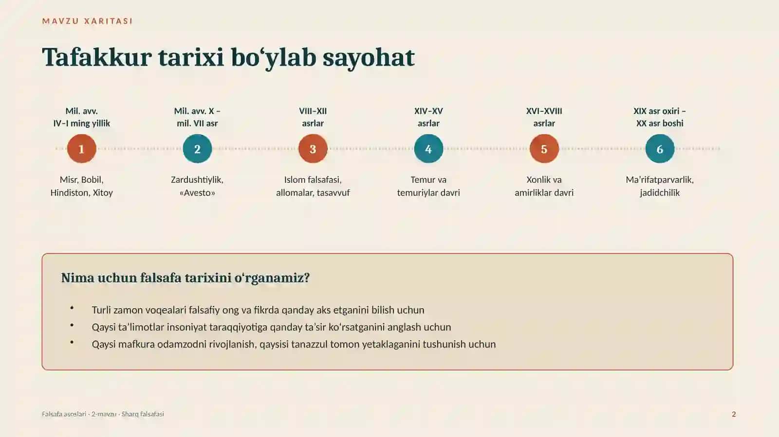 Falsafiy tafakkur tarixi 2