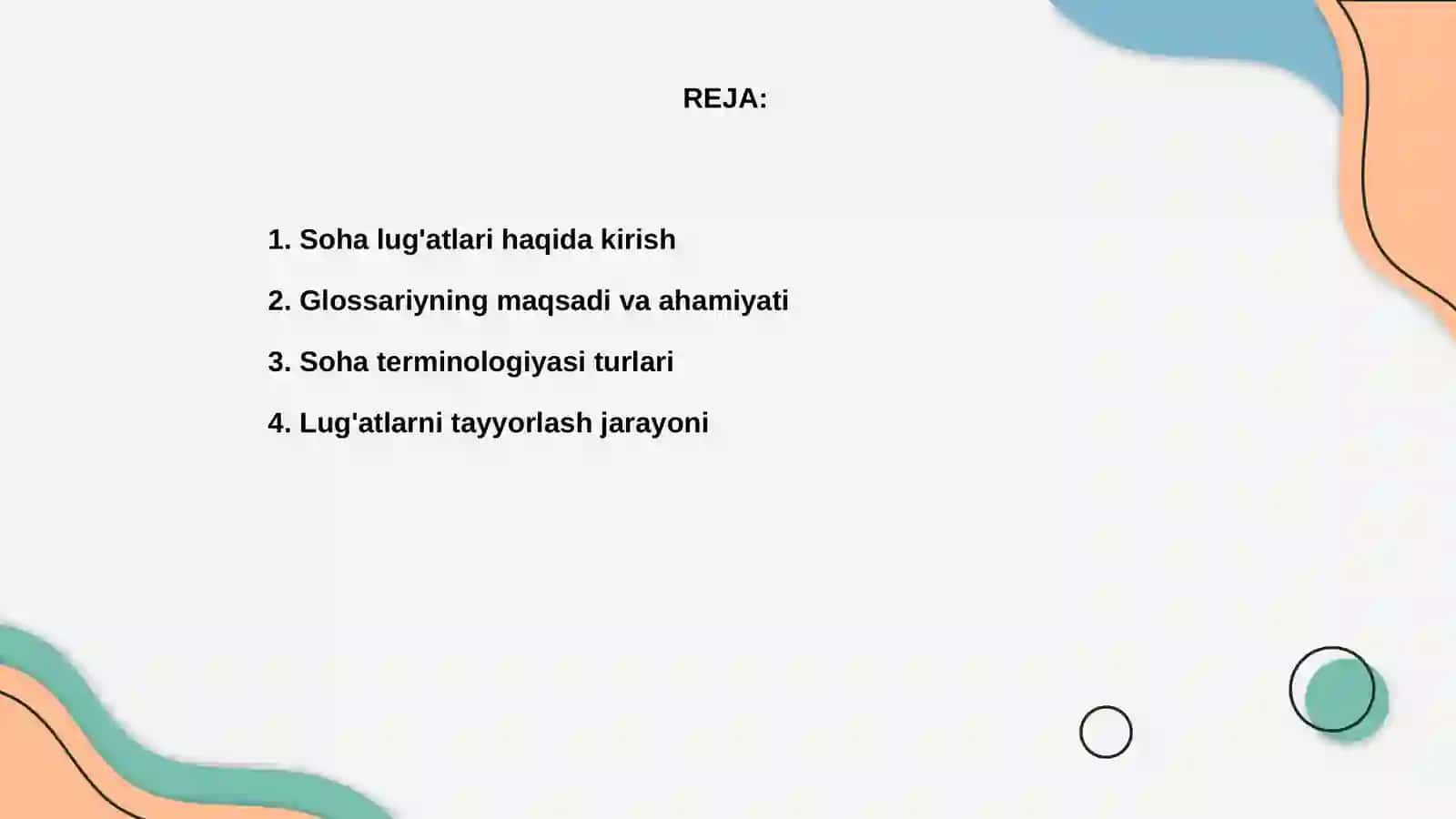 Soha lug'atlari (Glossariy) 2