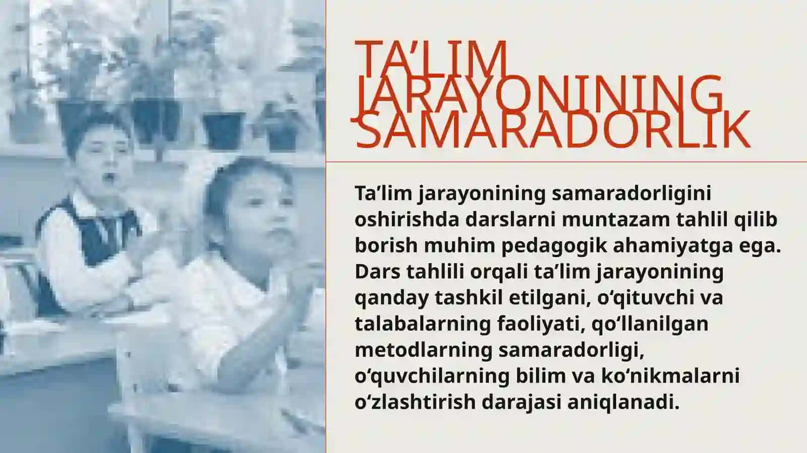 Talabalar darslarini tahlil etish prinsiplari va bosqichlari 2
