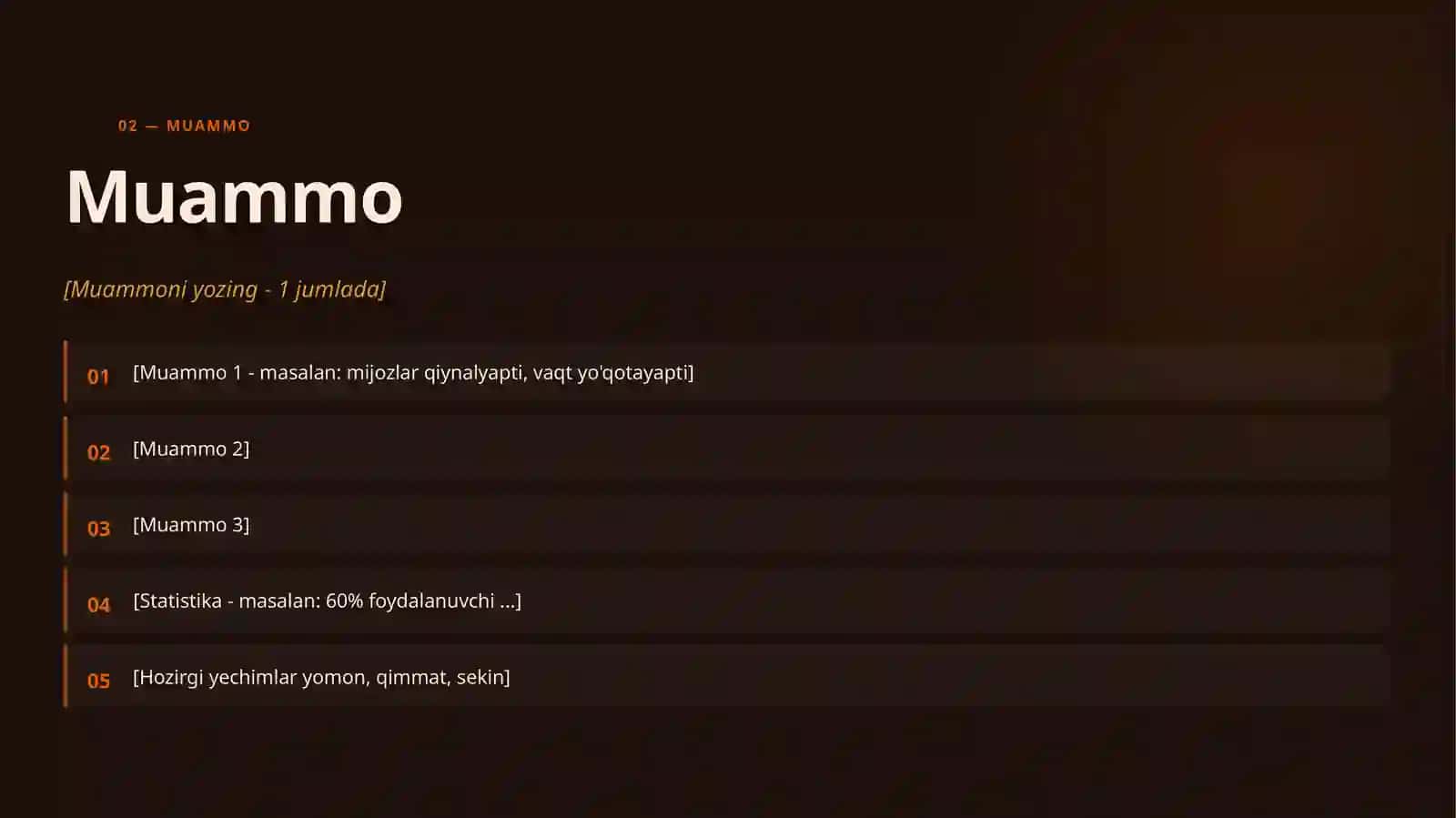 Startup Uchun Tayyor Prezentatsiya 2