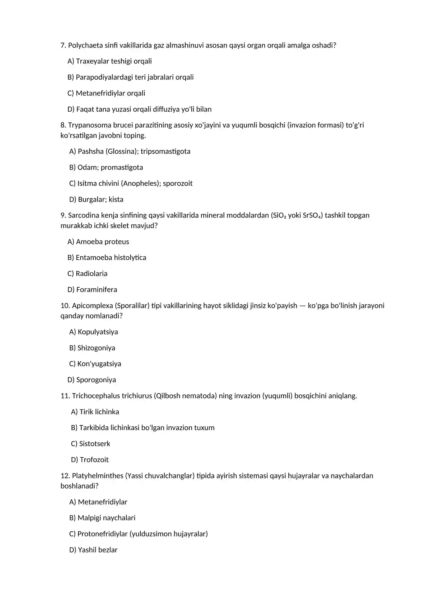 Qilbosh nematoda invazion bosqich 2