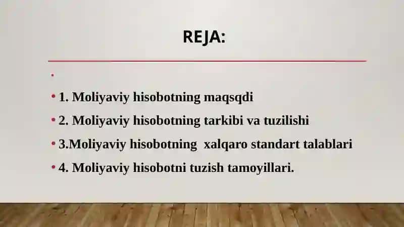 Moliyaviy hisobotning XALQARO STANDARTLARGA O`TISH BO`YICHA QO`SHIMCHA CHORA TADBIRLAR 2
