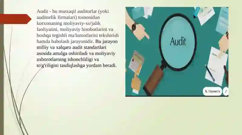Auditorlik faoliyatining mohiyati, ahamiyati va vazifalari 2