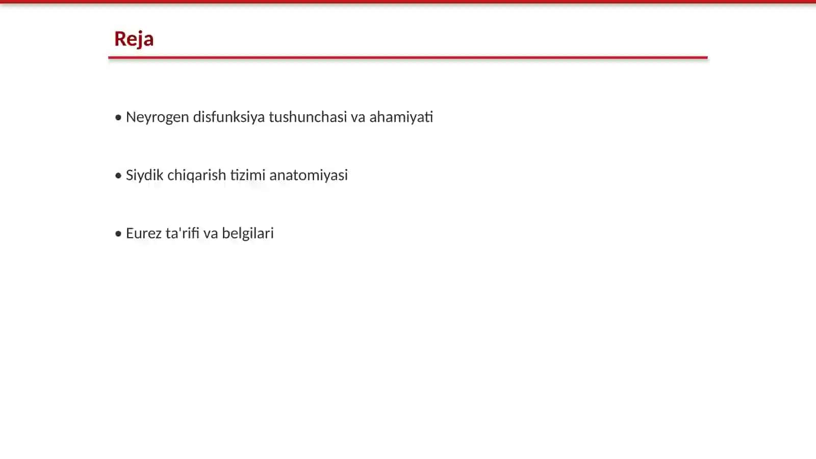 Eurez. siydik chiqarish yoʻllari neyrogen disfunksiyasi 2