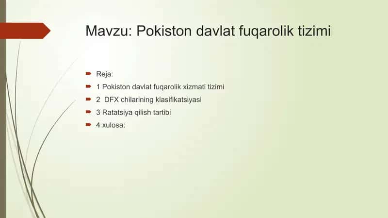 Pokiston davlat fuqarolik tizimi 2