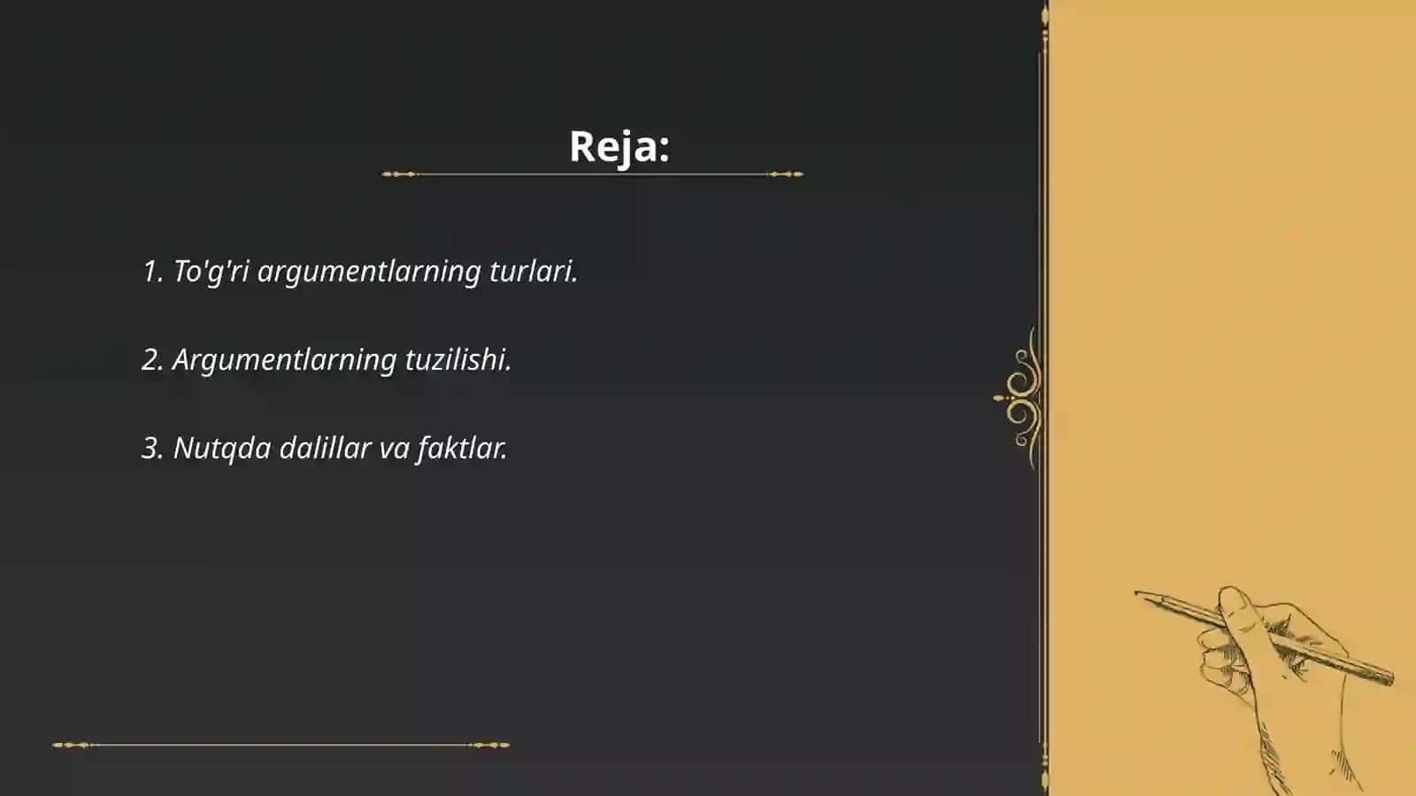 Nutqda to'g'ri argumentlarni qo'llash 2