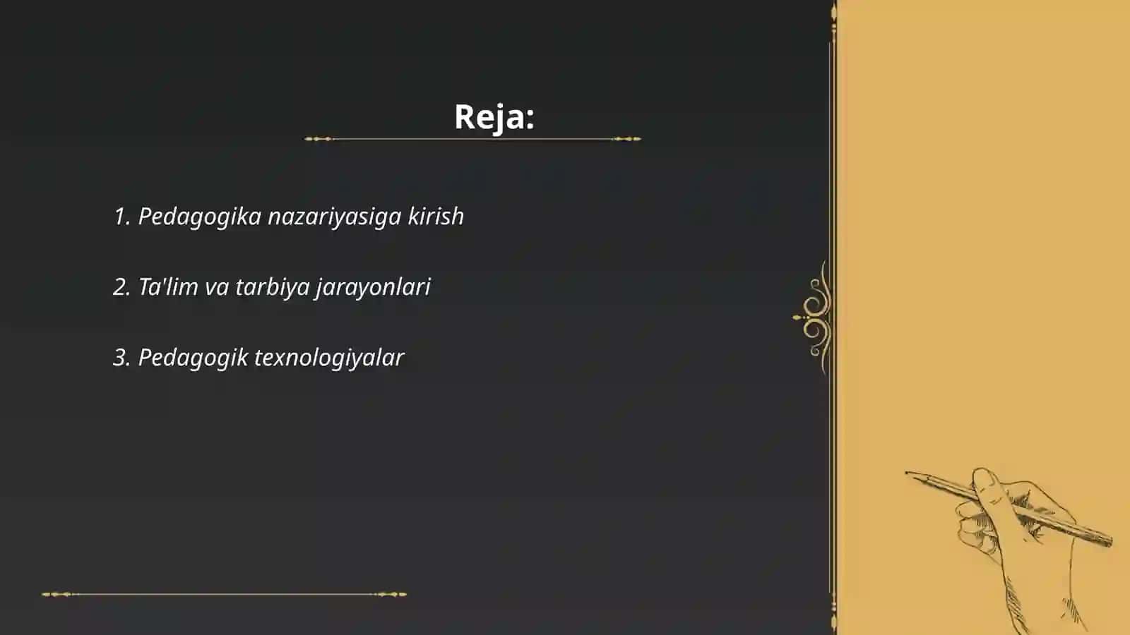 Pedagogika (qoʻshimcha tarbiya fani oʻqituvchisi bakalavriat taʼlim yoʻnalishining zaruriy mazmuni 2
