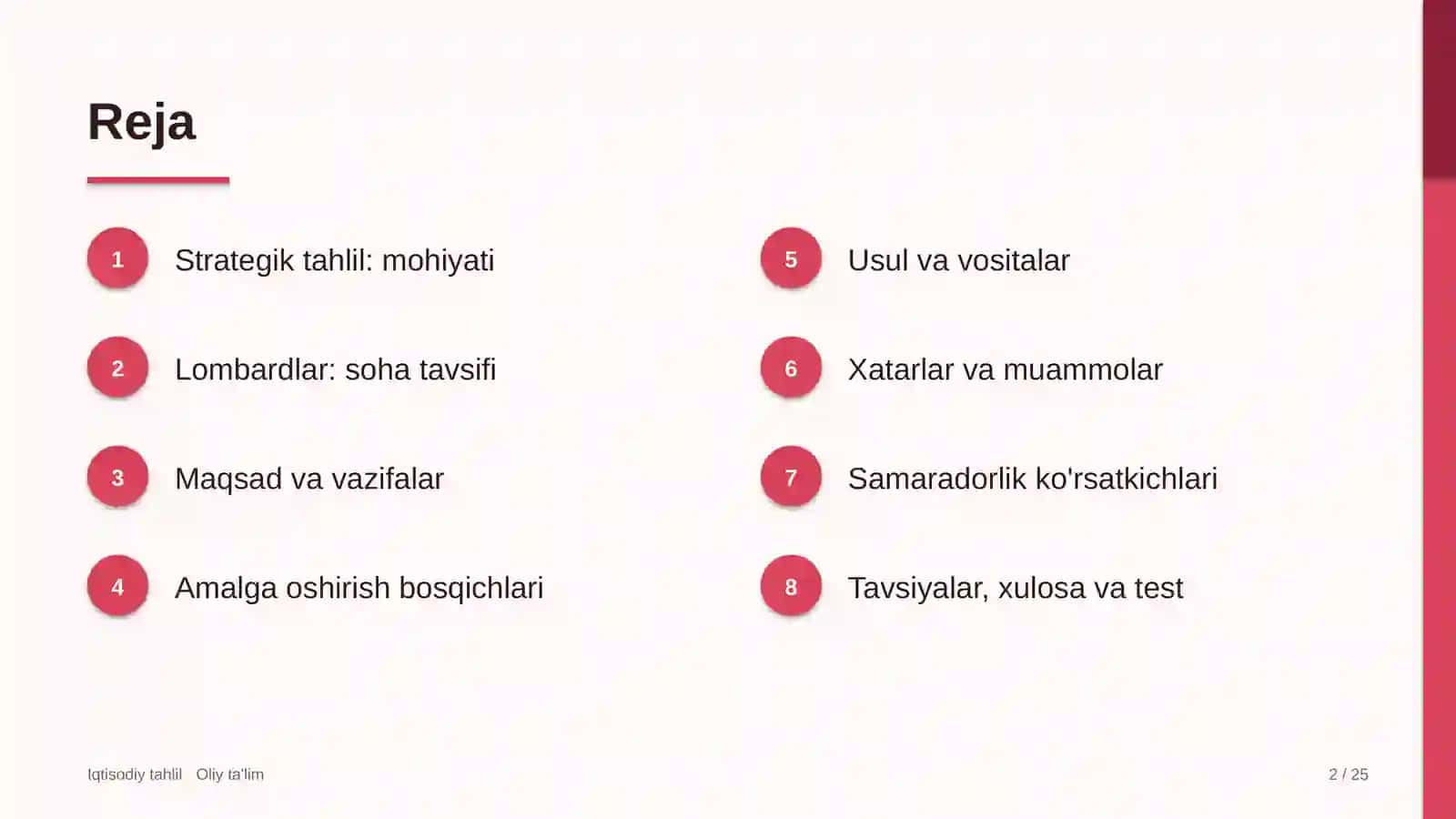 Lombardlar misolida: mohiyati, bosqichlari, usullari va ko'rsatkichlari 2