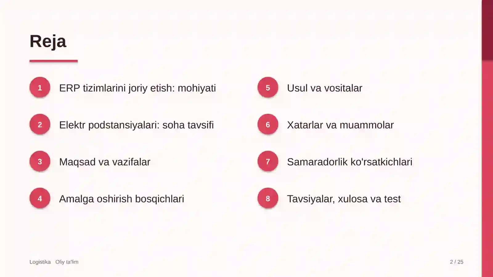 Elektr podstansiyalarida ERP tizimlarini joriy etish 2
