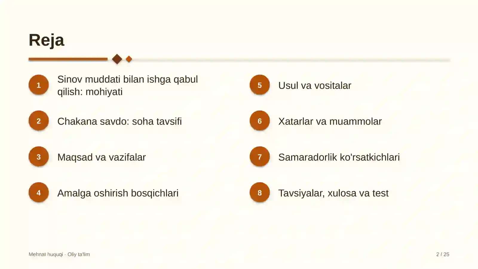 chakana savdoda sinov muddati bilan ishga qabul qilish 8534 2