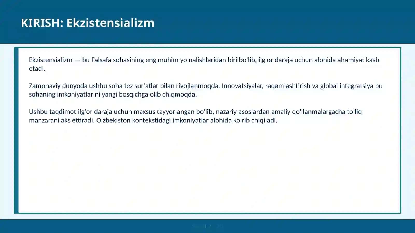 Ekzistensializm 2