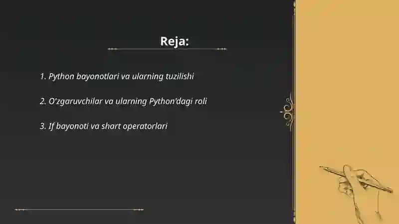 Python bayonotlari 2
