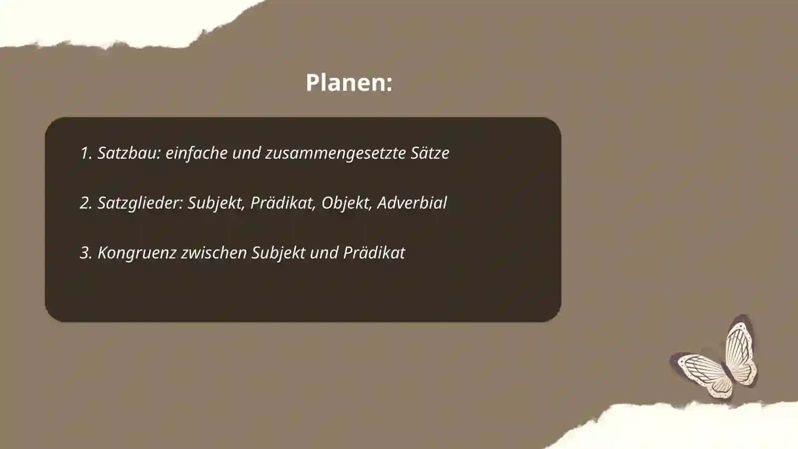 Syntax. Der Satz 2